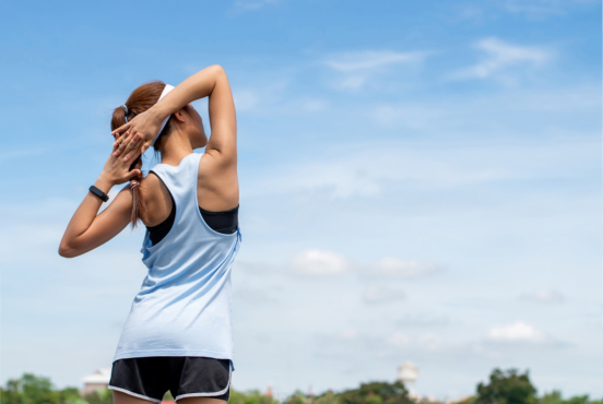 adult lady doing exercise